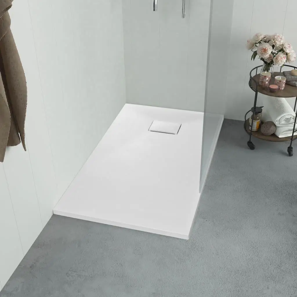 39.4x27.6 Inch White SMC Shower Base Tray - Durable & Stylish Bathroom Solution