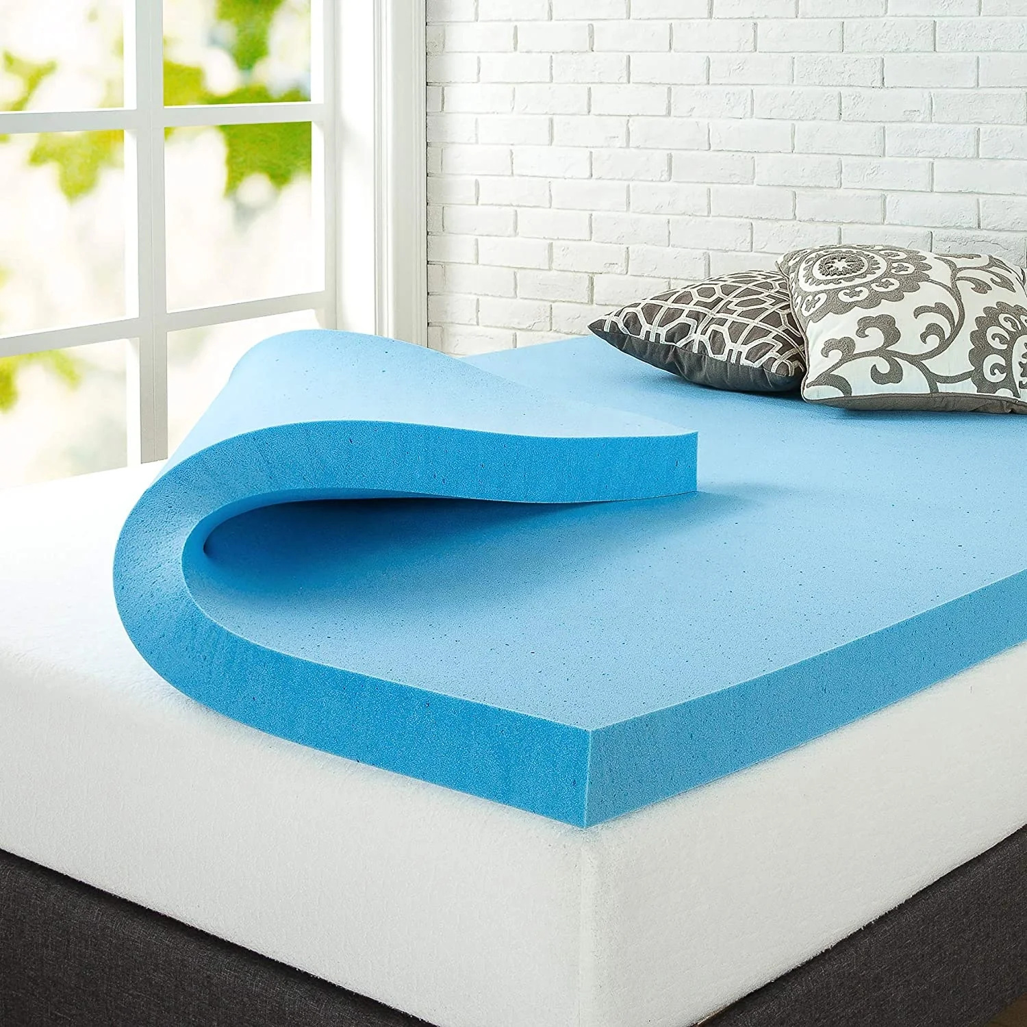 

Custom 4 Inch Queen Size Cooling Gel Memory Foam Bamboo Bed Mattress Topper