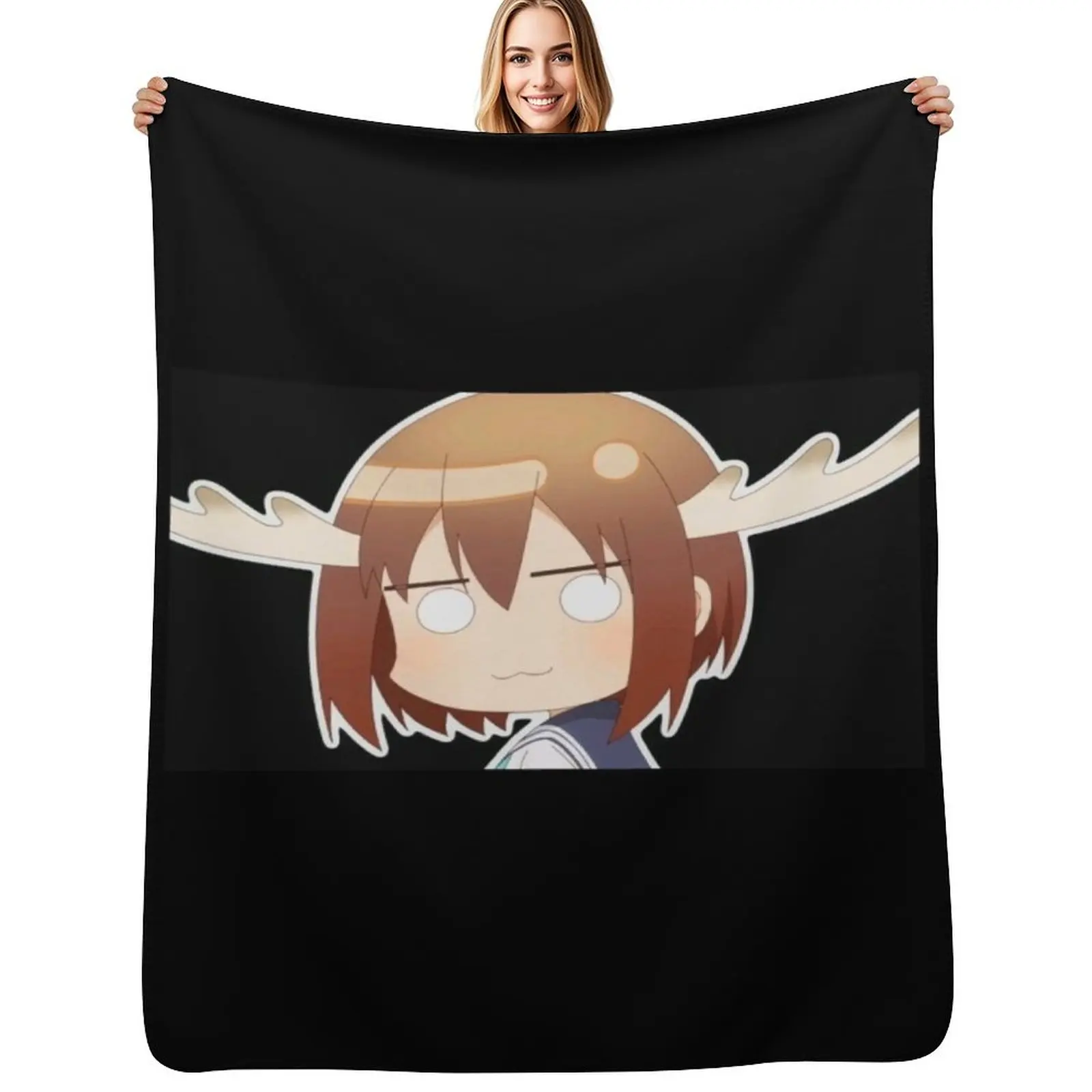 

Shikanoko Noko - My Deer Friend Nokotan Throw Blanket anime Beach christmas gifts Designers Blankets