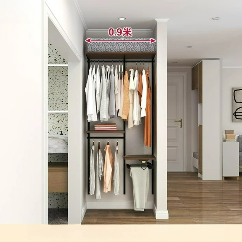 LTT home bedroom cloakroom whole house custom eco-friendly open Japanese solid wood wardrobe