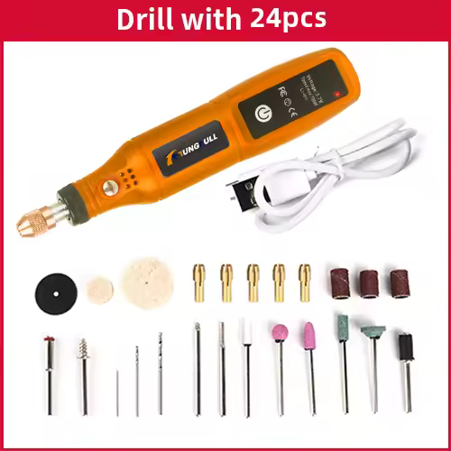 DIY Mini Rotary Tool USB Engraving Tool Dremel Tool Mini Grinder Machine Mini Wireless Drill Rechargeable Polishing Machine - Image 14
