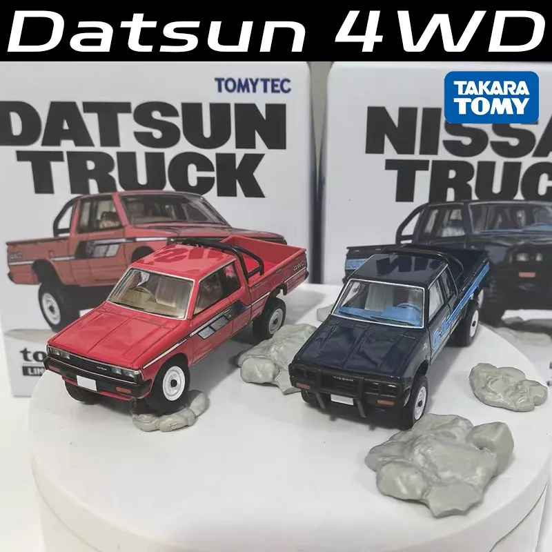 حقيقي في المخزون TAKARA TOMY TOMYTEC TLV 1/64 N321b & N320b Datsun 4WD سبيكة السيارات نماذج دييكاست مجموعة ألعاب السيارات #1