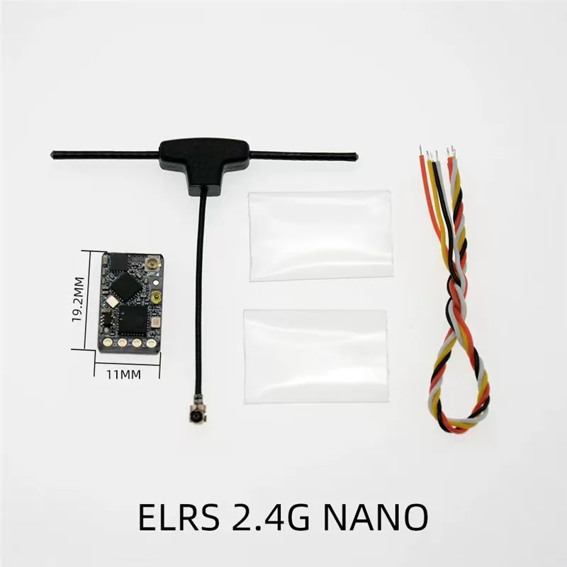 ELRS 915MHz / 2.4GHz NANO ExpressLRS Receiver With T Type Antenna Support Wifi Upgrade for RC FPV Traversing Drones Parts