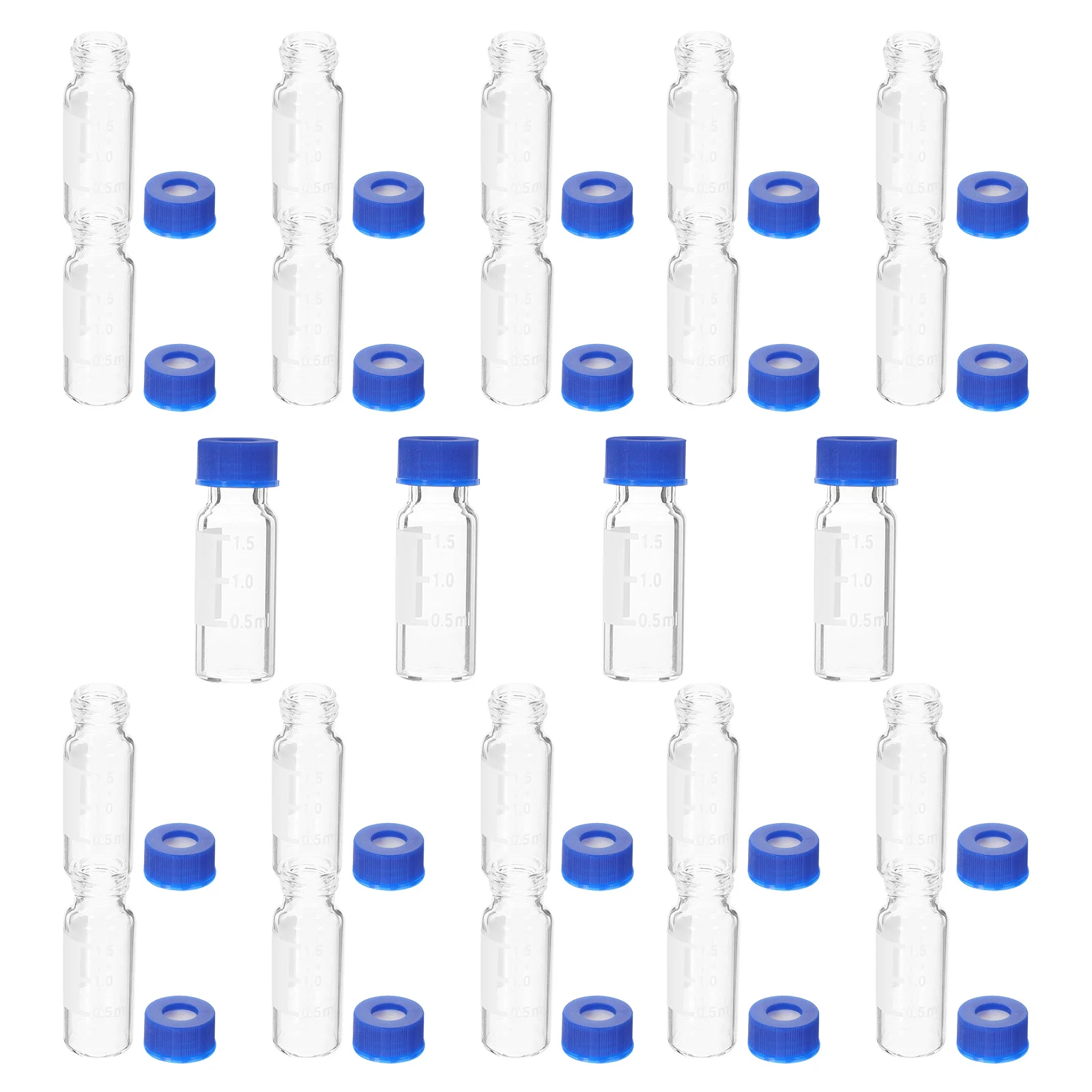 

100 Pcs Glass Tiny Bottle Vial Vials Clear Small Lab Jars with Lids Sample Bottles Empty