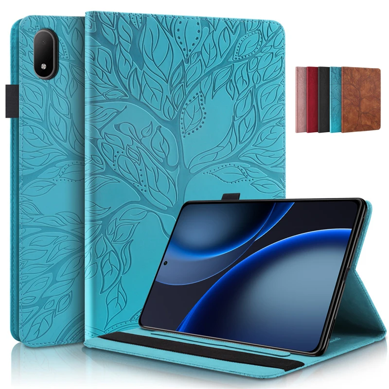 Tablet Cover For OPPO Pad Mini 8.8 2026 Case Emboss Tree Flip Wallet Stand Cover For OPPO Pad Mini Case Cover OPD2515