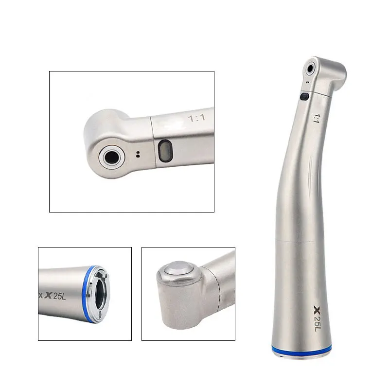 Dental Low Speed Handpiece Push Button Contra Angle/Straight 1:1 1:5 X95L Air Turbine Quattro Spray Increasing Speed Handpiece