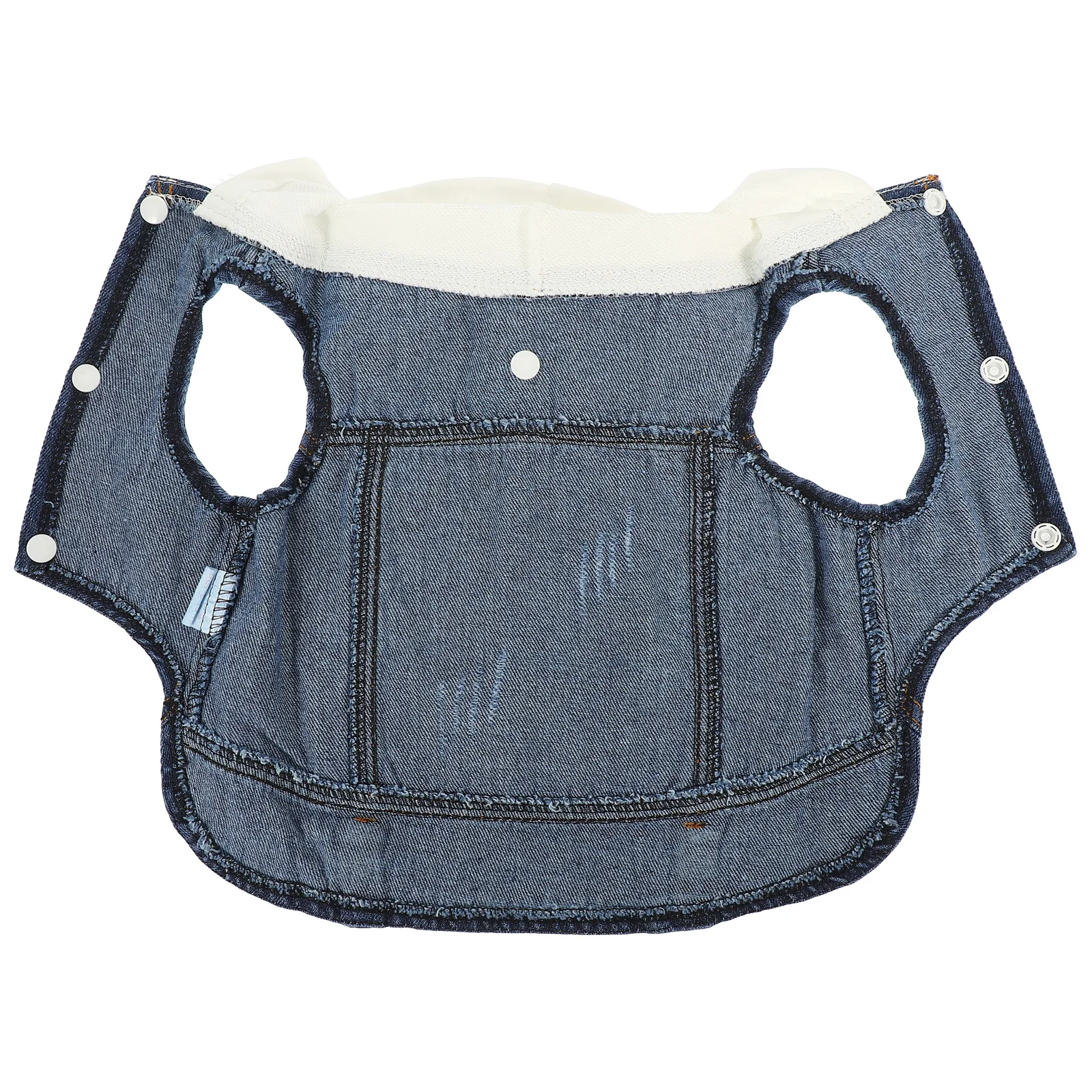 

Pet Cowboy Vests Denim Jacket for Dogs White Clothing Spring Summer Autumn Winter Retro Jeans Style Lapel Collar Button Closure
