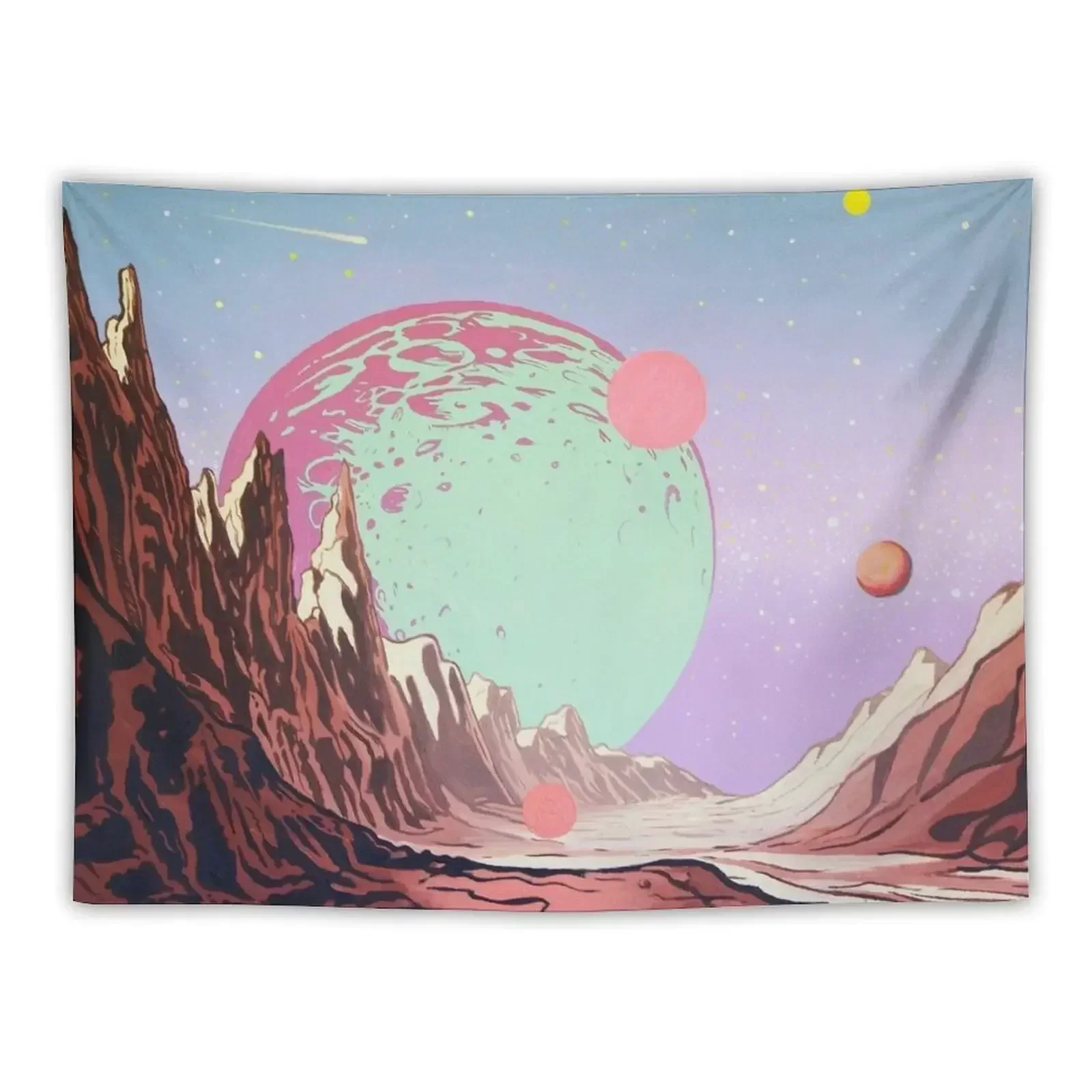 

Green Moon Tapestry Mushroom Nordic Home Decor Anime Decor Tapestry