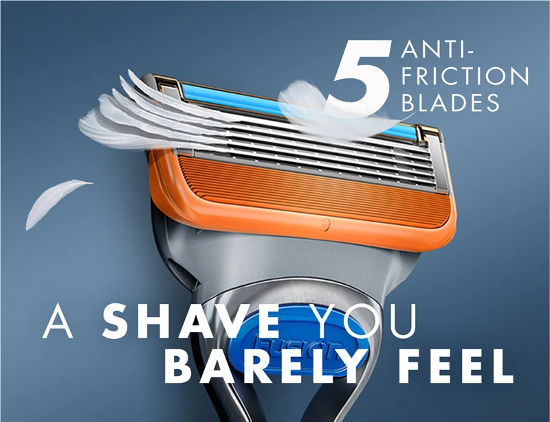 Gillette Fusion 5 Razor 5-Layer Blades Shaving Machine for Men Sharp Blades Men's Shaving Razor