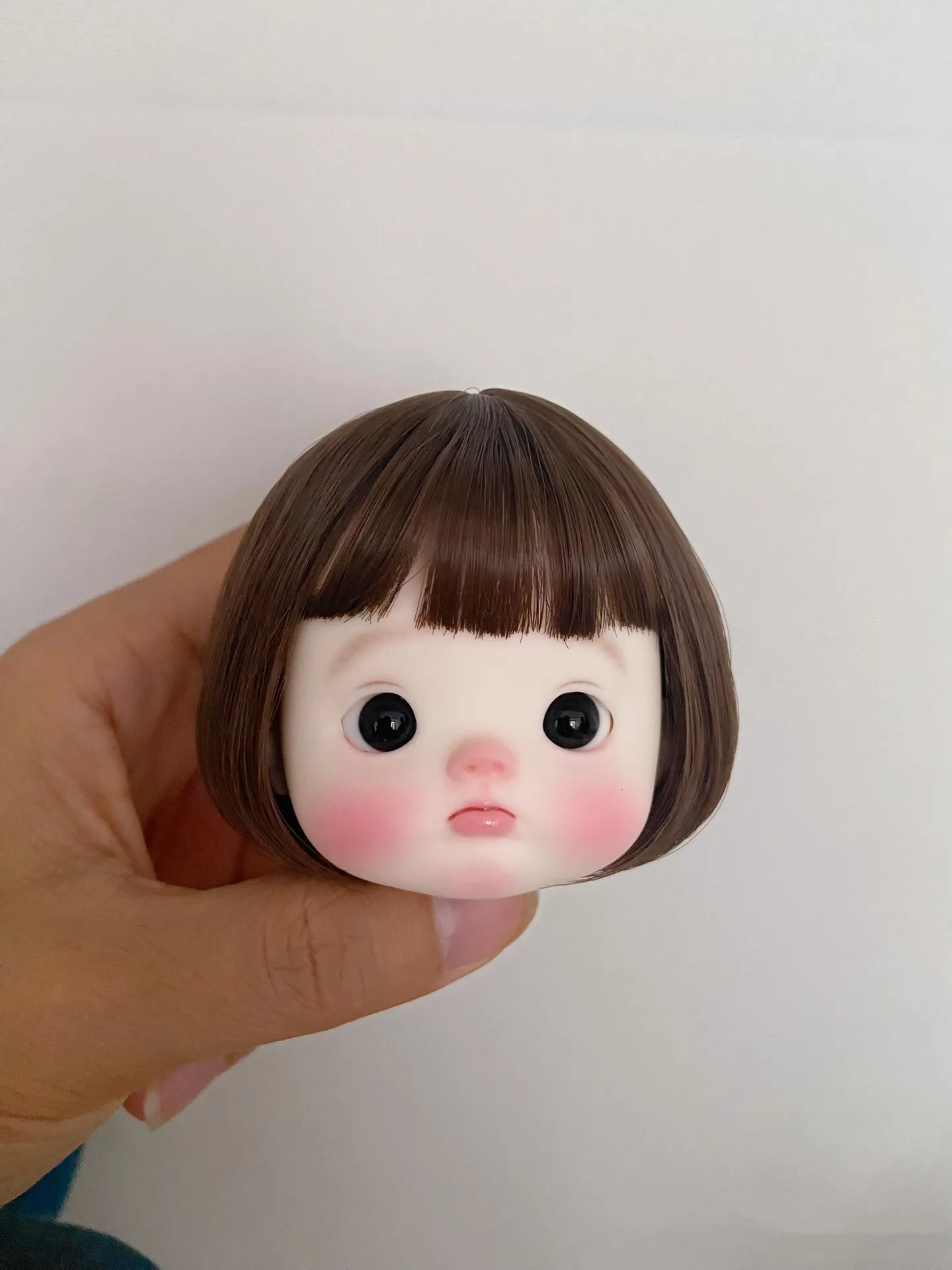 Handicraft doll hair ob11 doll accessories,  hight temperature silk mushroom head wig free shipping​