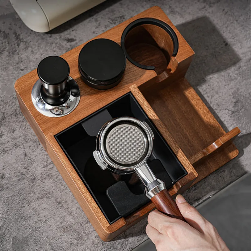 Coffee Tamping Station Organizer Stand Knock Box Portafialter Holder Support Base Delonghi Breville For Espresso Maker Barista