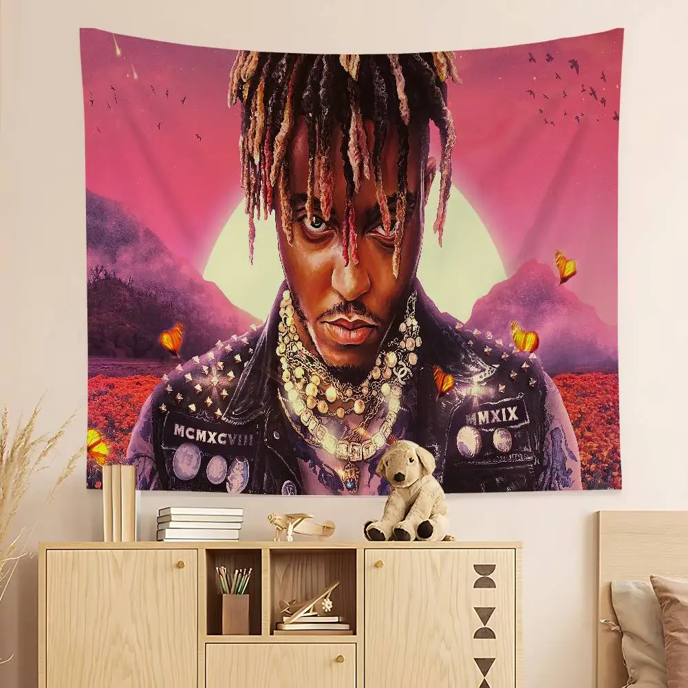 J-Juice W-Wrld Rapper Colorful Tapestry Wall Hanging Bohemian Wall Tapestries Mandala Wall Hanging Sheets