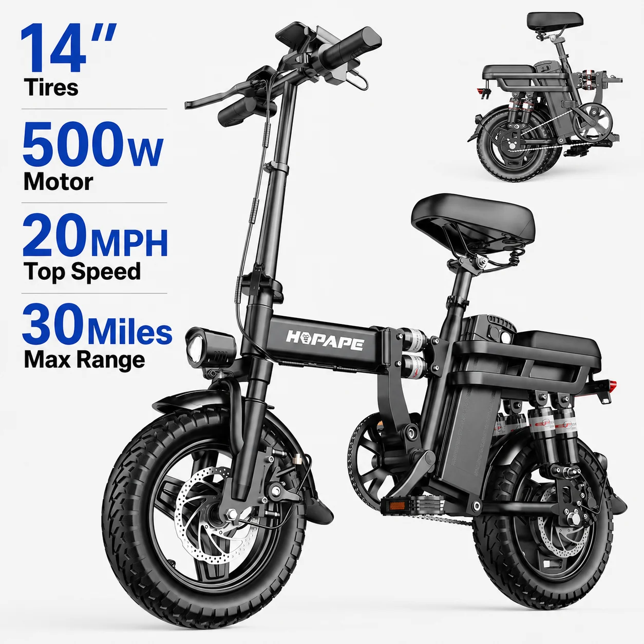 EOEOTWO Electric Bike for Adults, 26 Inch Fat Tire E-Bike, 1500W Peak, 48V 15Ah Removable Battery, 34MPH All Terrain Ebike image 1