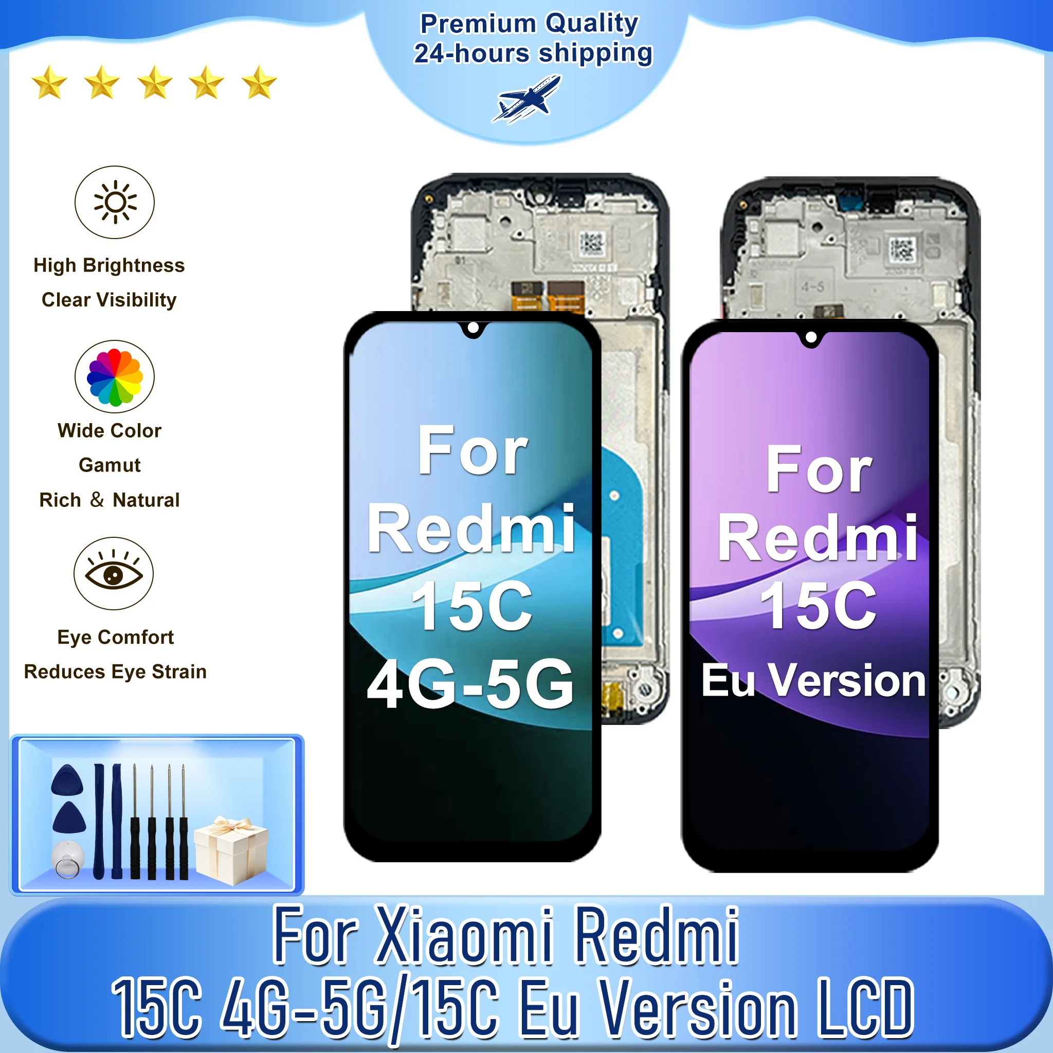 IPS For Xiaomi Redmi 15C 4G Display Redmi 15C 5G LCD Touch Screen Digitizer For Redmi 15C Eu Version Display Replacement Parts