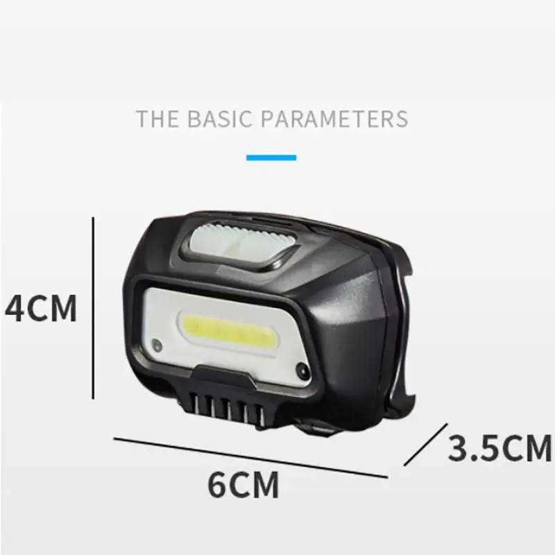 Rechargeable Hand Free Sensor Switch Headlight Portable Emergency Camping Head Torch Powerful Rechargeable LED Headlamp