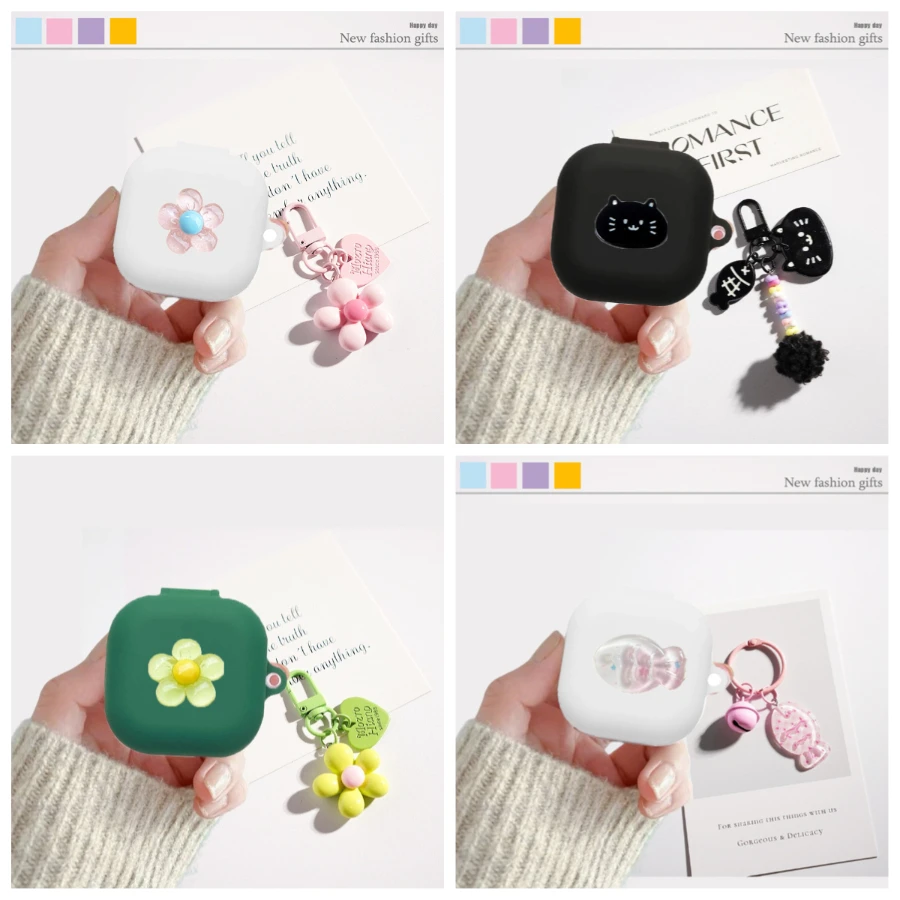 Flower/cartoon case for SoundPEATS GoFree /GoFree2 /GoFree 2+ Case Silicone Earphone Cover for SOUNDPEATS Chasers case