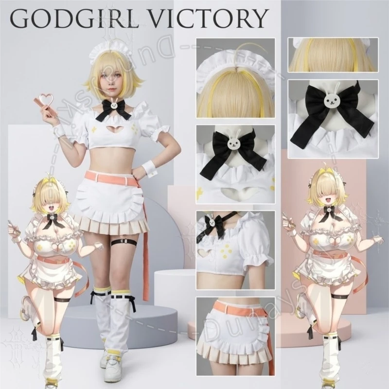 

Godgirl Of New Anime Lottery Eileeg Maid Outfit Cosplay Costume Anime Game Character Elegg Maid Cosplay Costume Anime Game