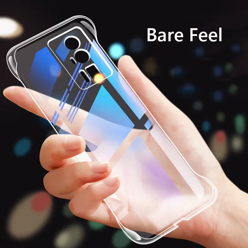 Frameless Slim Clear Hard Back Cover Case On For Xiaomi Poco F5 Pro PocoF5 Pro 5G ShockProof Coque Phone Cases