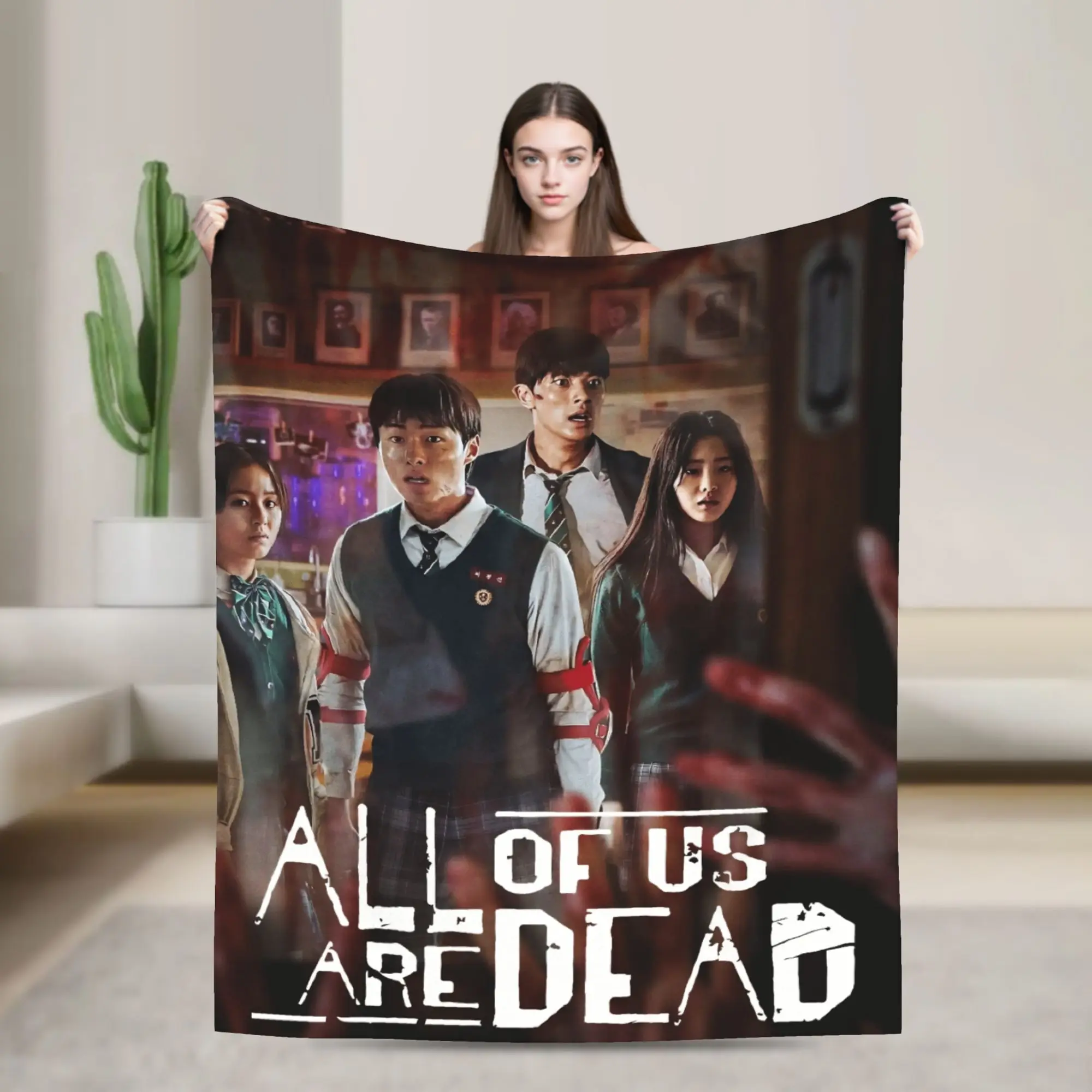 

Warm BlanketStudents Picnic All Of Us Are Dead Throw Blanket Flannel Bedspread For Couch Chair Sofa Bed Graphic Sofa Bed Cover