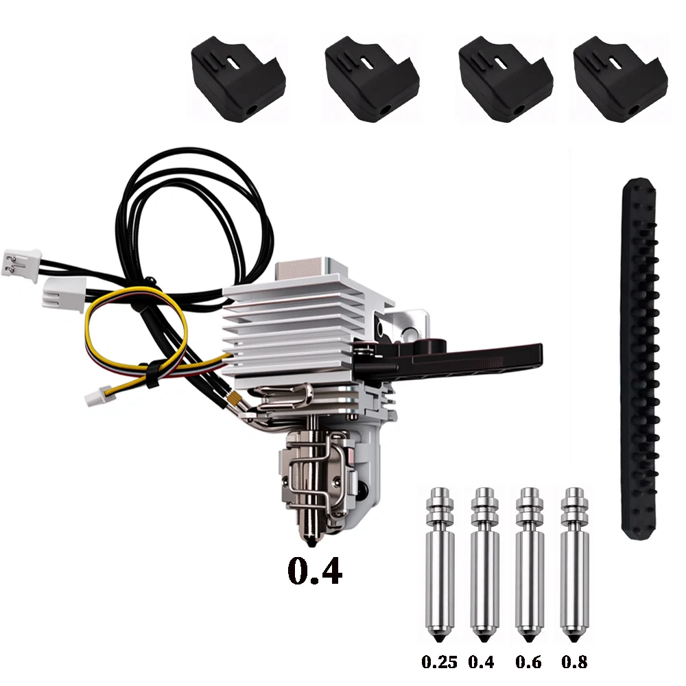 Schnellwechsel-Hotend-Kit mit Dehnungsmesssensor, kompatibel mit Anycubic Kobra X, 0,25-0,8 mm Düse, Ersatz-Druckkopf, 3D-Drucker-Zubehör