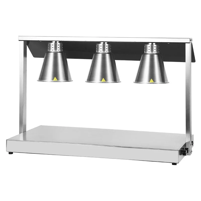 3 Head Food Warmer Lamp Stainless Steel Buffet Food Heating Light Infrared Food Warming Lamp for Restaurant Catering Hotel
