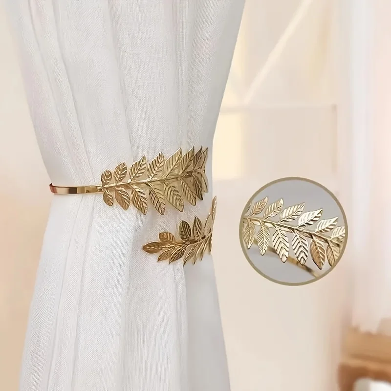 1/2PCS Metall Kreative Blatt FlowerShape Vorhang Clip Vorhang Halter Binden Zurück Schnalle Clips Binden Vorhang Dekor zubehör