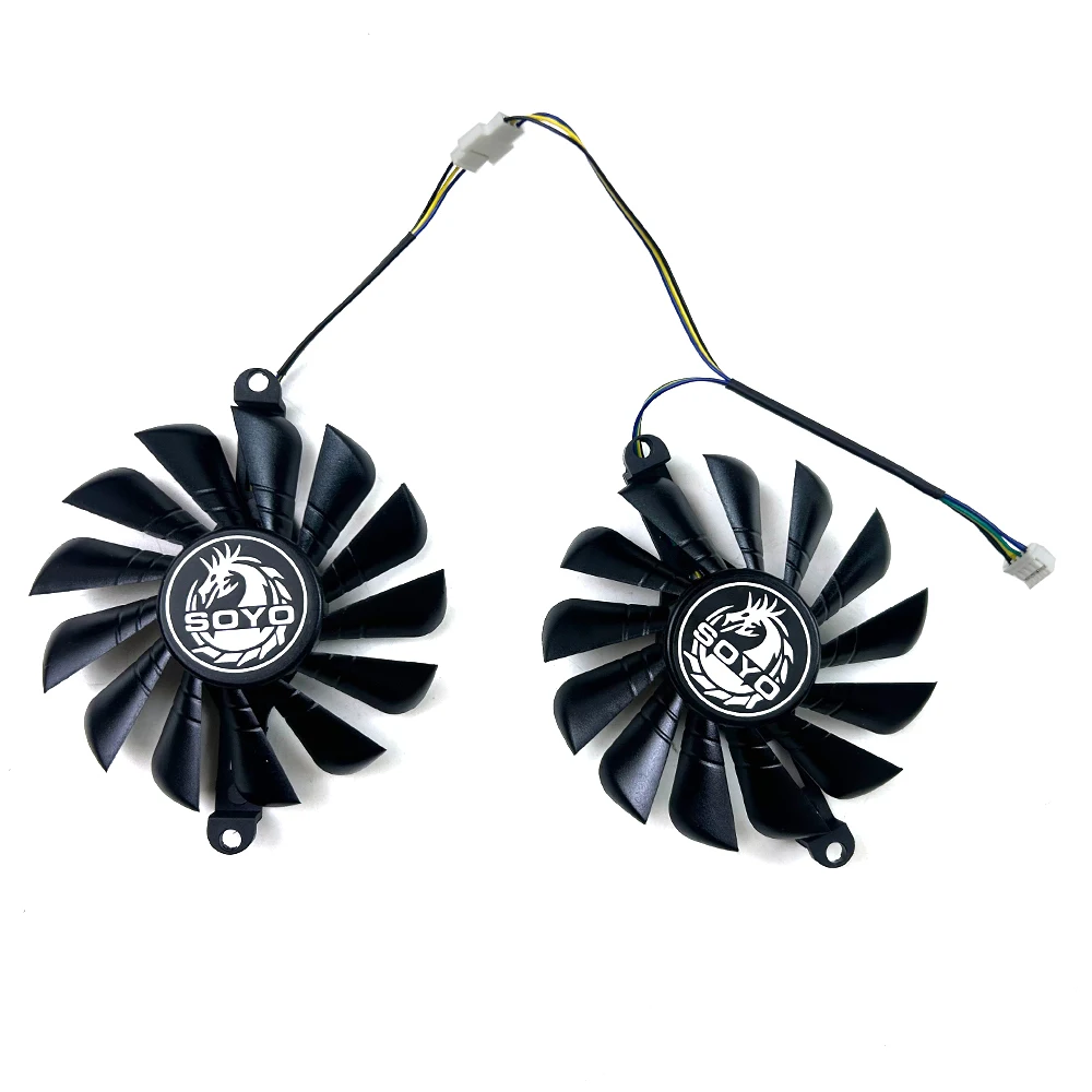 NEUER Lüfter 4PIN RX580 590 GPU Lüfter für SOYO RX580 2048SP AMD Radeon RX590 8G Grafikkarten-Ersatzlüfter