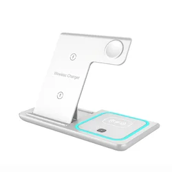 LED 3 in 1 Wireless Charger Station For iPhone 17 16 15 14 13 12 Pro Max Apple Watch 10/9/8/7/6/5 AirPods 3/2 Fast Charging Dock