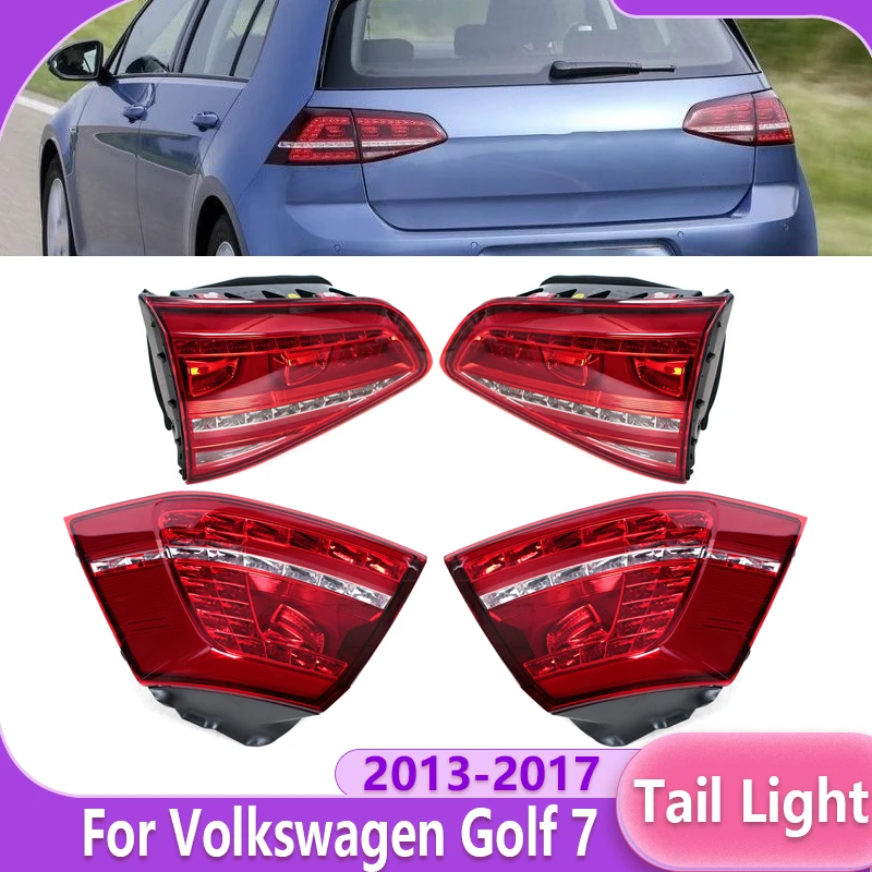 

Для VW Golf 7 2013-2017: Комплект задних фонарей (стоп-сигнал, указатель поворота, противотуманный фонарь, фонарь заднего хода)