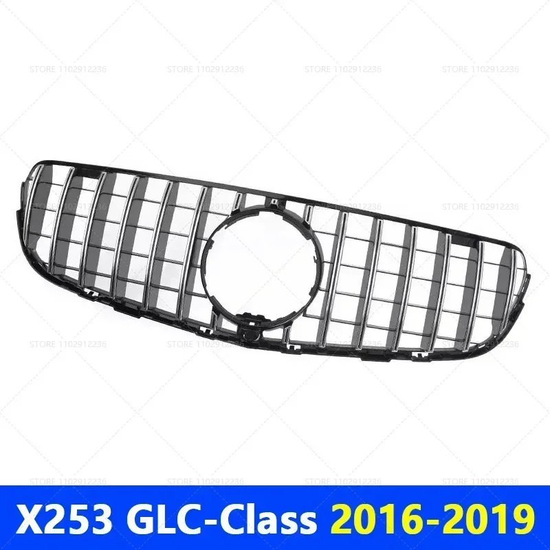 

for 2016-2019 2020-2022 X253 GLC-Class Mercedes Benz GLC350 GLC300 GLC250 GLC43 GT Upper Bumper Hood Mesh Front Grill Grille