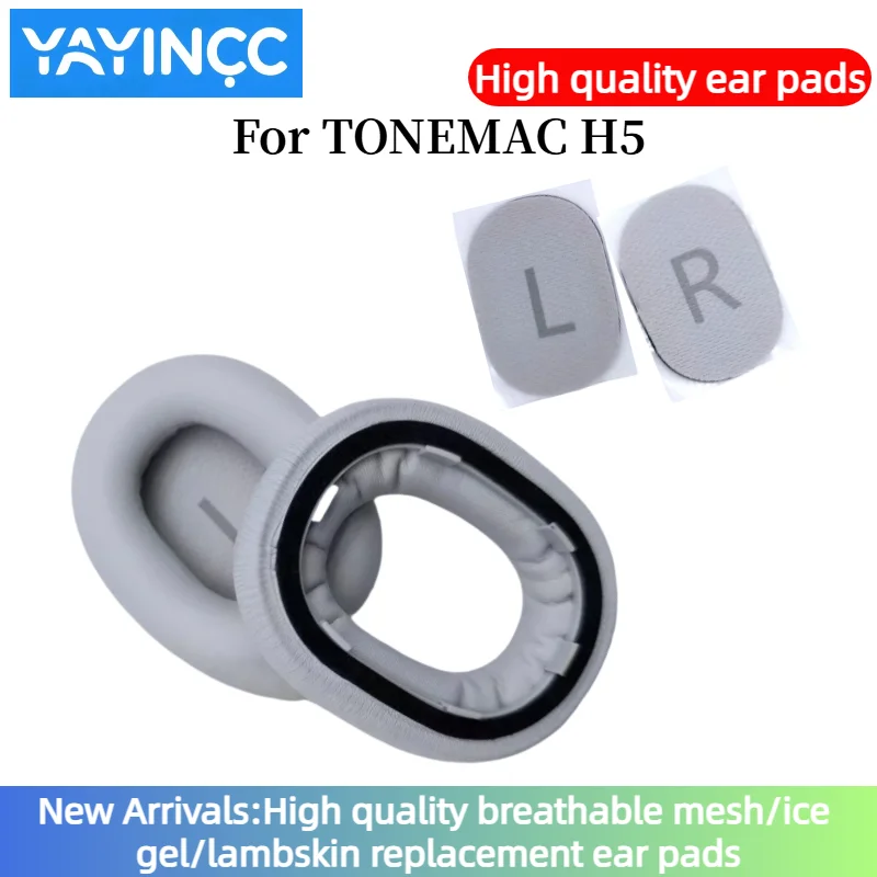 

YAYINCC Protein Leather Earpads Cushions With buckle for TONEMAC H5 Headphones, Replacement Ear Pads Headset