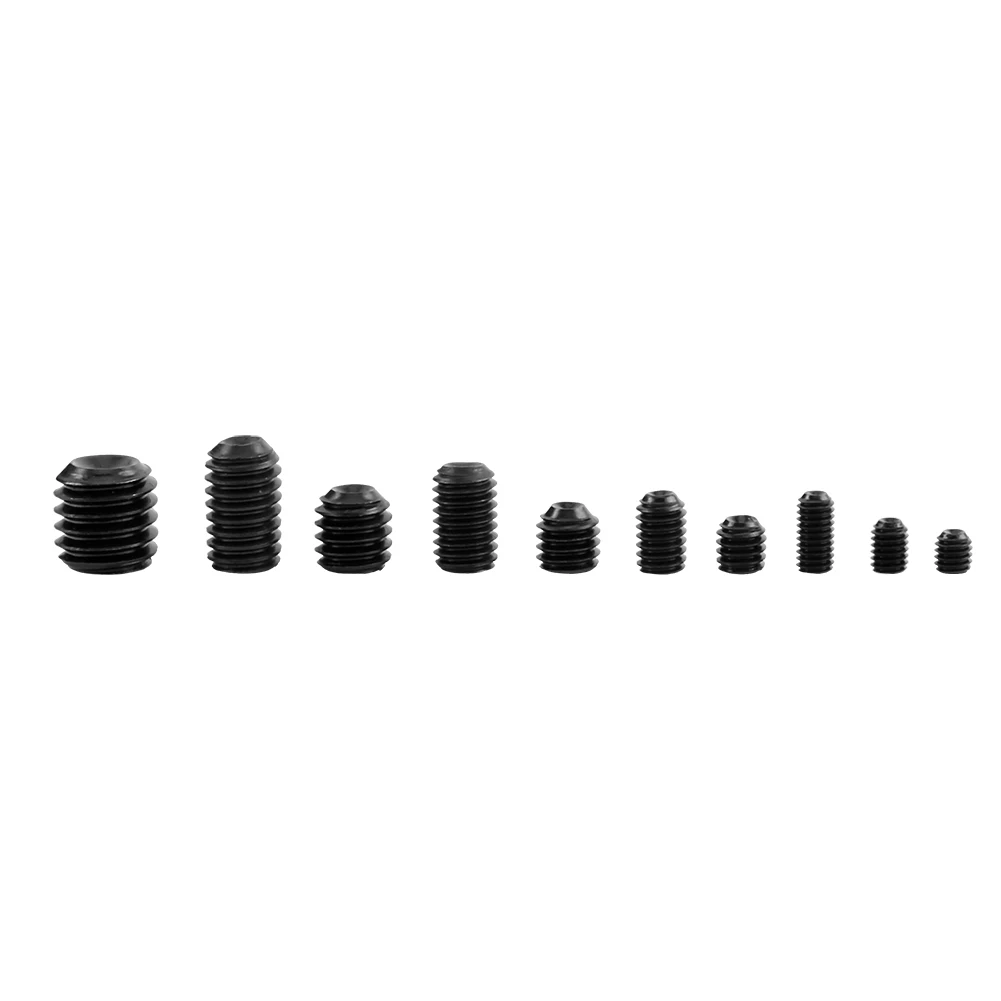 240Pcs/Box DIN916 M3-M8 Socket Screw Assortment Allen Head Socket Hex Set Bolt Assortment Nut Assortment Grub Screw Box Kit