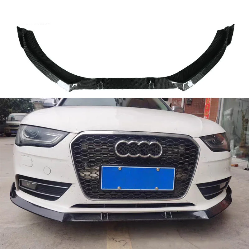 High-end Custom Body Kit For Old-to-New ConversionA4 S4 B8.5 STP Style High Quality Carbon Fiber Front Lip Front Splitter Front