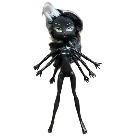 Black Catwalk Zombie Doll With Eyelashes Monster Dolls Draculaura/Wolf/ Frankie Stein / Black Spider Movable Body Girls Toys