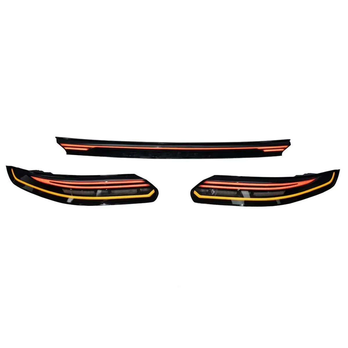 2023 Black Color 971 Style Taillight Assembly Upgrade for Porsche Panamera 970.2 2014-2016 Facelift Through Taillight Rear Lamp