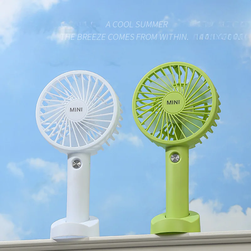 Handheld Fan Outdoor Portable USB Charging Cartoon Small Fan Portable Student Gift Home Mini Heat Relief Small Fan