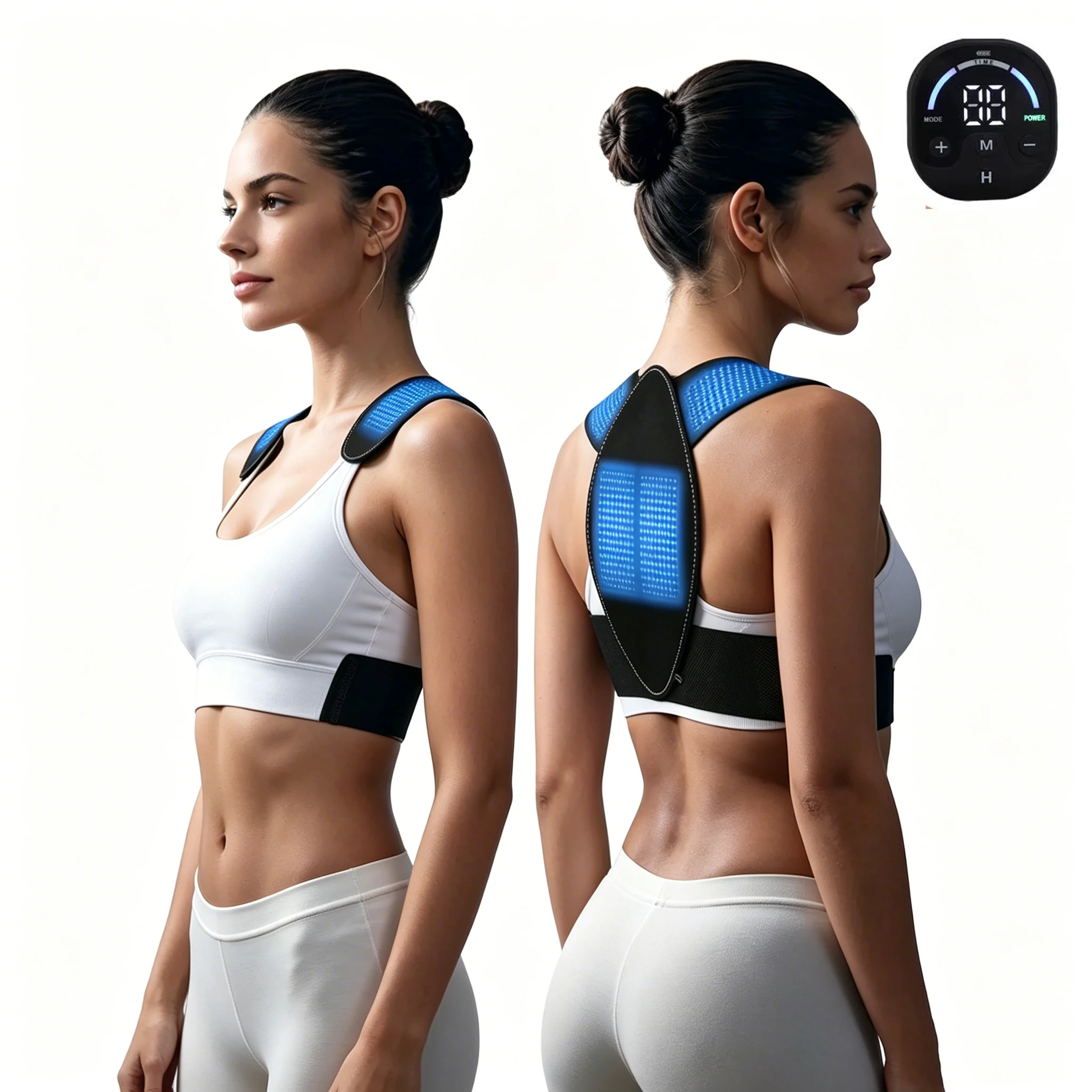 EMS Electric Posture Corrector Trainer Intelligent Micro Current Shoulder Back Massager Used For Straightening Improving Muscle