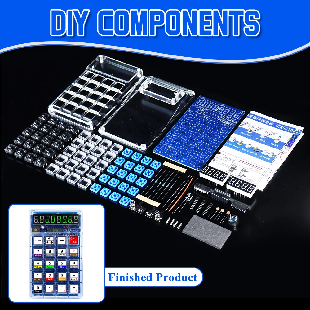 مجموعة أدوات إلكترونية ذاتية الصنع حاسبة أنبوبية رقمية LED 51 تحويل متحكم صغير DIY مشاريع لحام التحكم في المقاومة