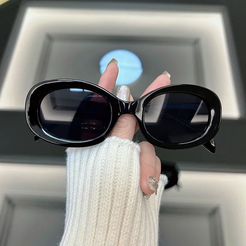 Fashion Oval Round Sunglasses Women Brand Designer Retro Sun Glasses Female Vintage Frame Mirror Outdoor Oculos De Sol