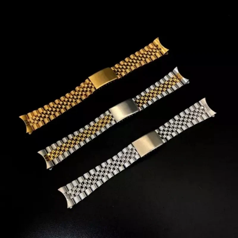 18mm 19mm 20mm Stainless Steel  Vintage Jubilee Watch Band Wristband Bracelet Strap For  Rolex DATEJUST Dive Watch