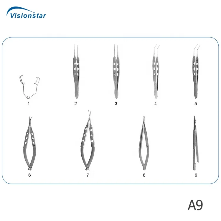 A9 Opthalmology Ophthalmic Surgical Instruments Eye Operating Lens Surgery Set for Sale
