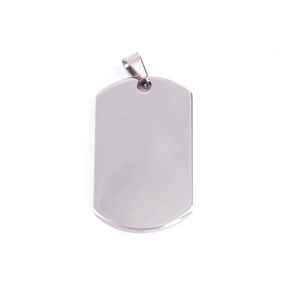 50pcs Blank Stainless Steel Military Dog Tags for Stamping Engraving