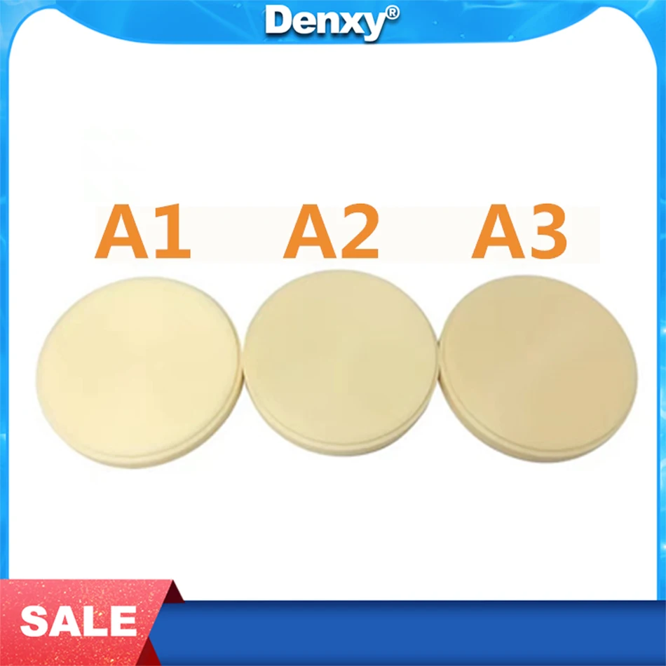 Denxy 5pcs Dental PMMA Blocks PMMA Milling Discs Dental Material Lab For Make Temporary Bridge Dental Restorations Resin Block