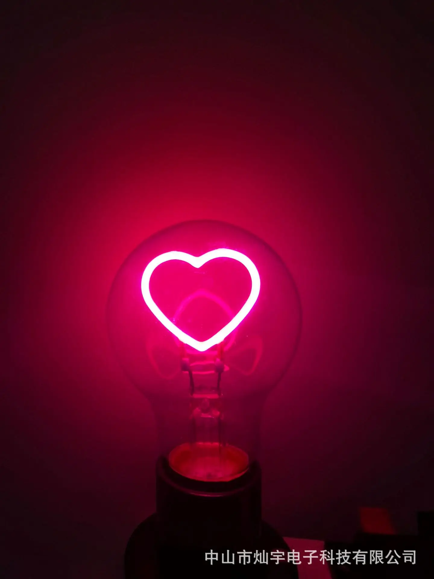 LED bulb A60 220v E27 Pink Love Shape Cartoon Letter Pattern Holiday Decorative Light