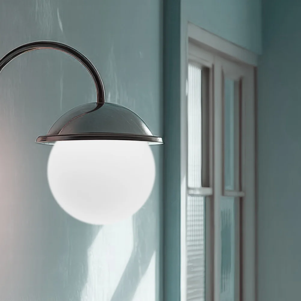 

Modern White Frosted Glass Lampshade Globe Textured Ceiling Lamp Cover Replacement Pendant Light Shade Decorative