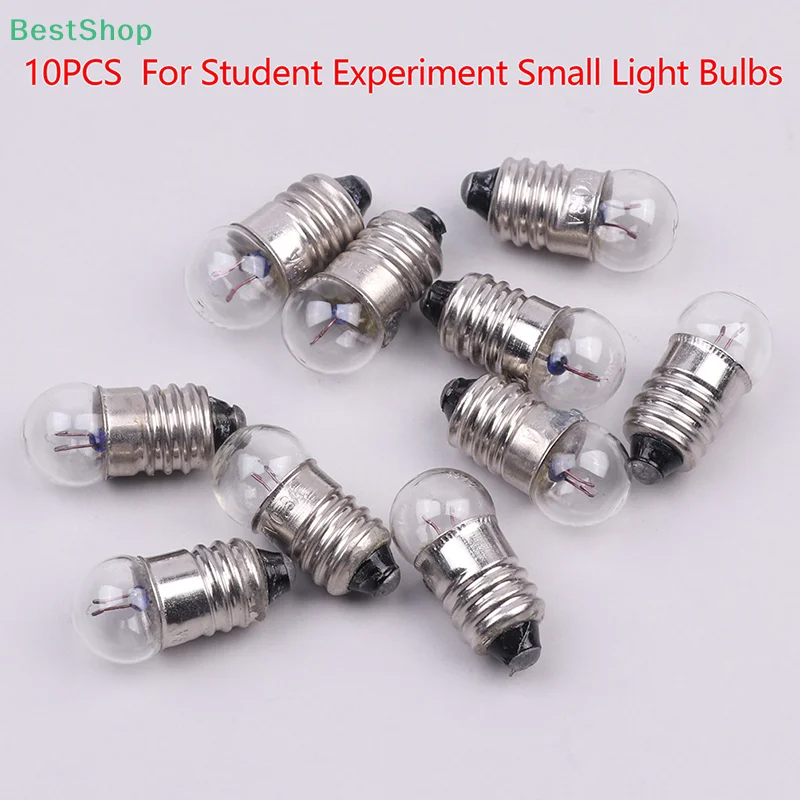 [VICTORIA] 10Pcs Miniature Round 0.3A 1.5V 2.5V 3.8V Small light cannon for student experiment Small Light Bulbs Beads