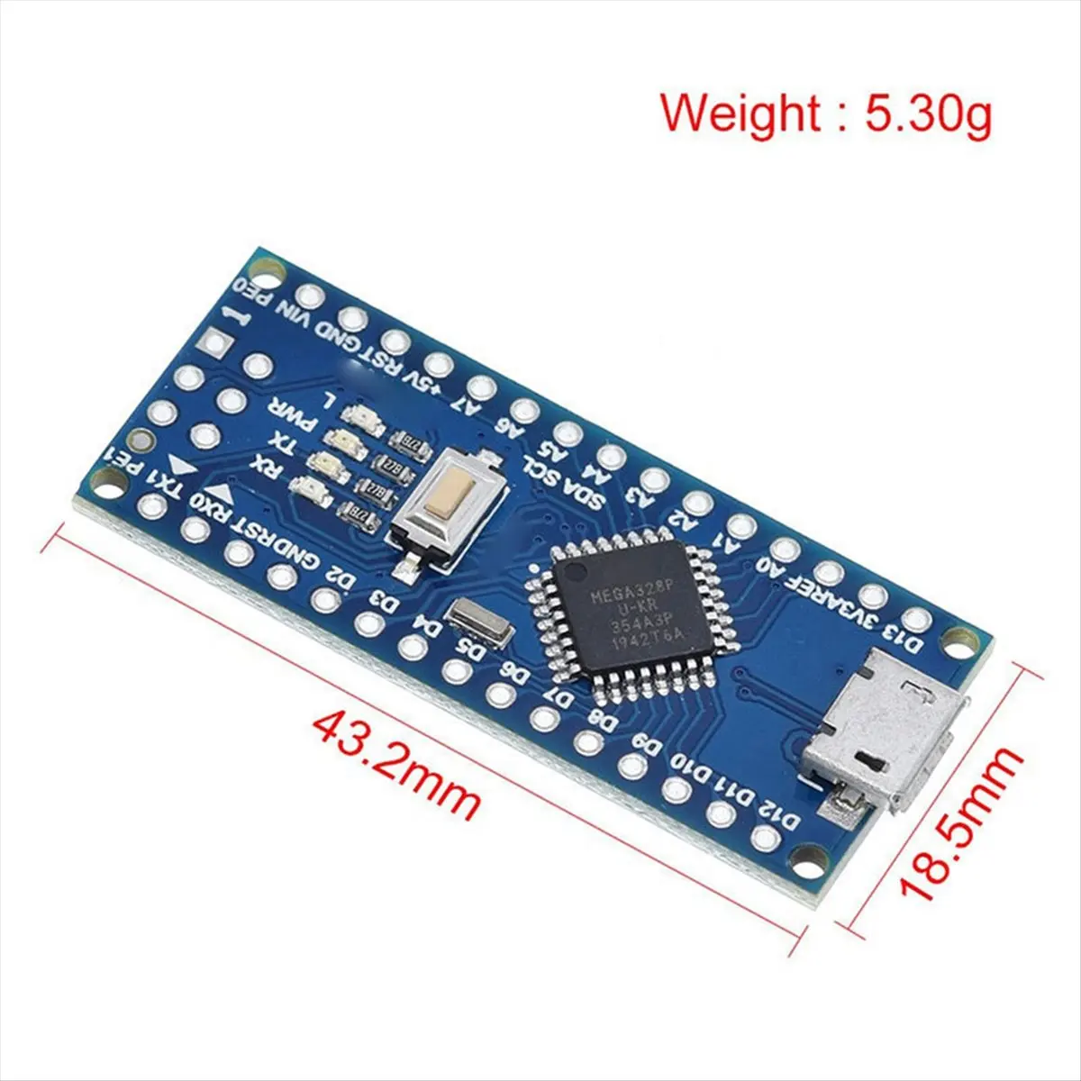 2Pcs for Type-C Nano Board V3.0 with PIN Headers ATMEGA328P CAA