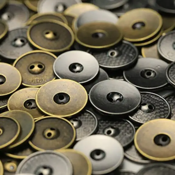 10pcs/Lot Size:15-25mm Two eyes Flat concave Metal Buttons Retro Button denim shirts Clothing Sewing Sit (KK-3793)