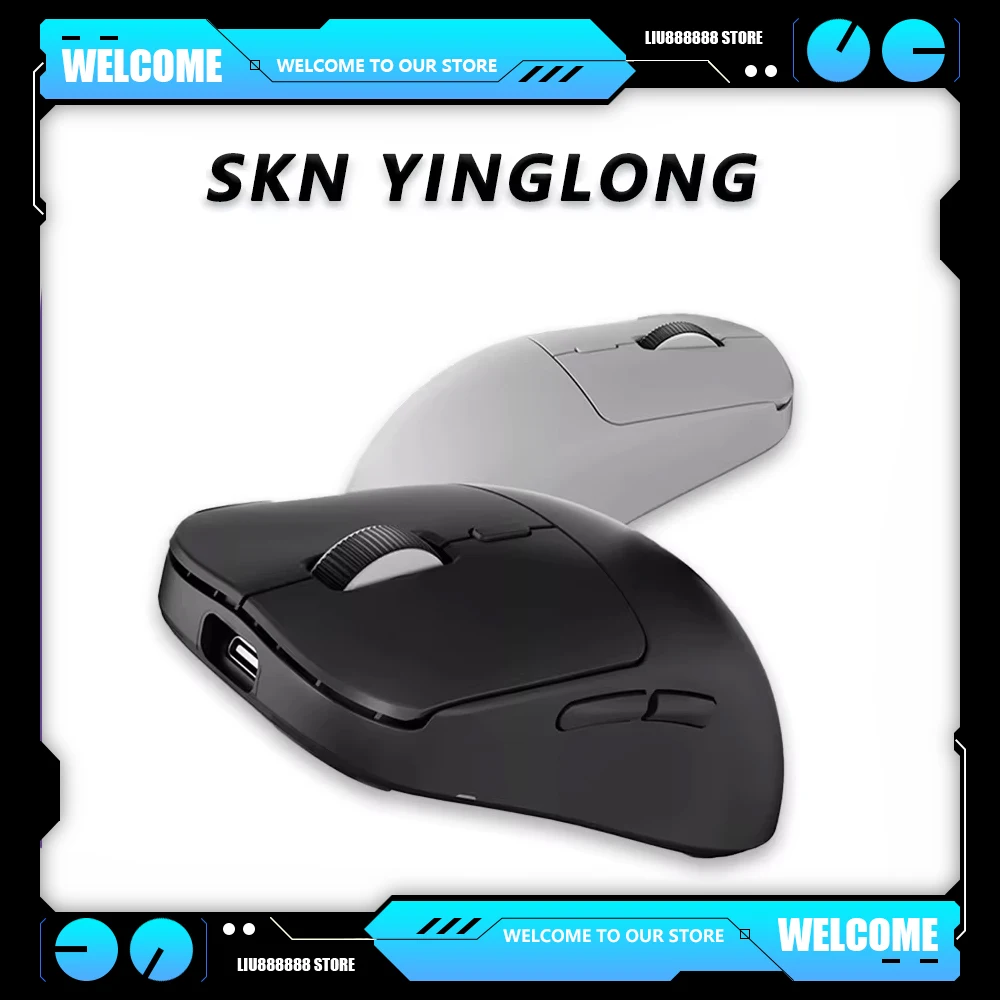 

Skn Yinglong Gaming Mouse Paw3950 3 Mode Mouse E-Sports Custom 8k Polling Rate Ultra-Link Wireless Bluetooth Wired Lightweight