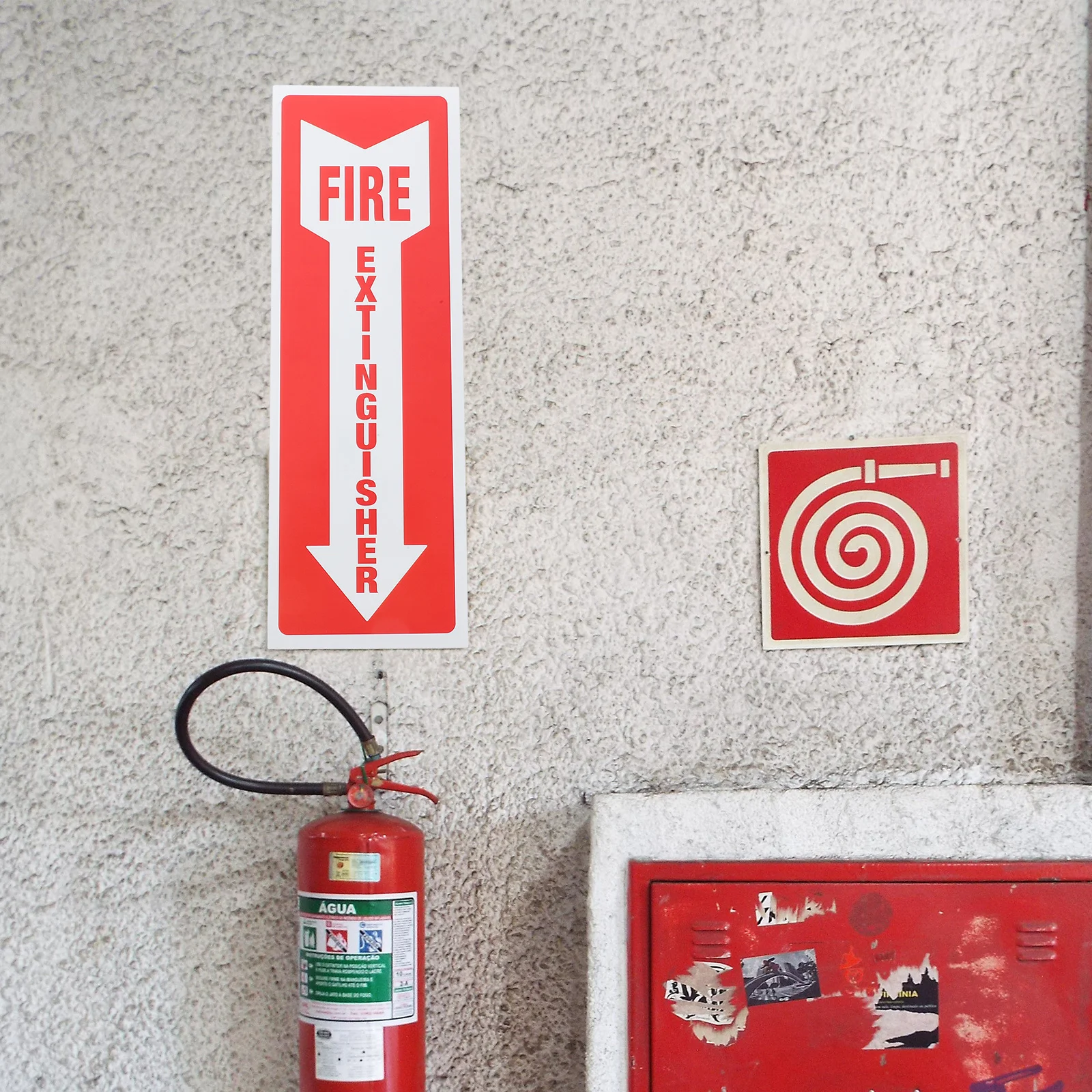 8 Pcs Fire Action Notice Sticker Extinguisher inside Sign Stickers Self Adhesive Decal Signs